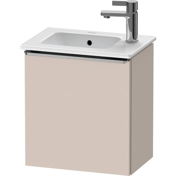Duravit D-Neo servantskap, 41x27,4 cm, høyre, mat beige/stål | DE4259R70910000