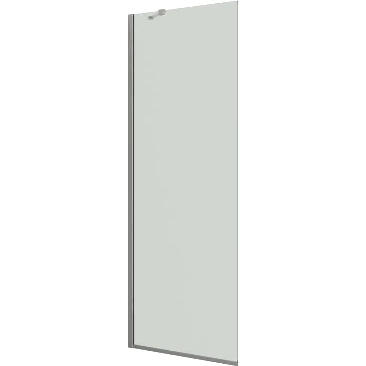 Dansani Match dusjvegg, modell D+stabiliseringsarm, 77 cm, klart glass, satin profil | MODEL18-80-KLART