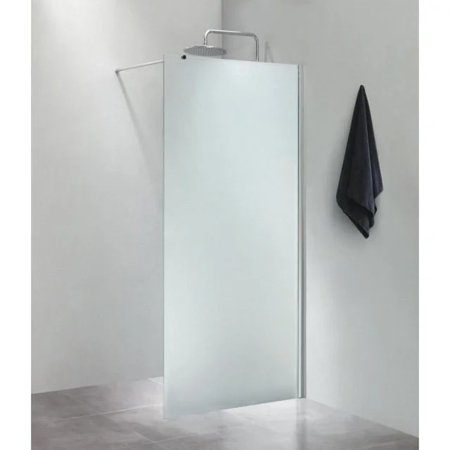 Cassøe Slim dusjvegg, 70 cm, frostet glass, aluminium profil | FV70IK