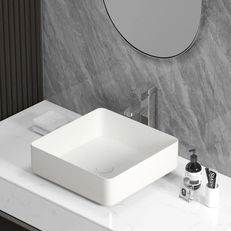 Bathlife Skatt toppmontert servant, 40,6×40,6 cm, hvit matt | 401053876 Bathlife Skatt toppmontert servant, 40,6×40,6 cm, hvit matt | 401053876