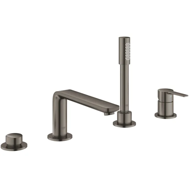 Grohe Lineare badekarbatteri med dusjsett, børstet sort krom | 19577AL1 Grohe Lineare badekarbatteri med dusjsett, børstet sort krom | 19577AL1