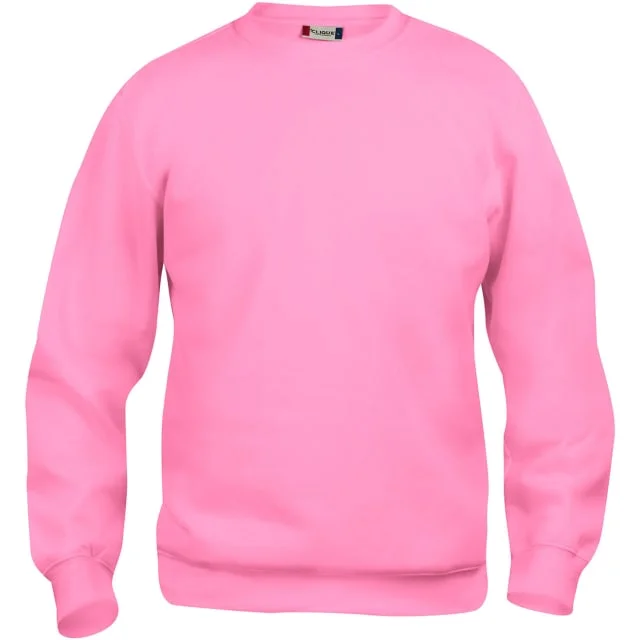 Clique Basic Roundneck collegegenser, lys pink, str. 3XL | 021030-250_3XL Clique Basic Roundneck collegegenser, lys pink, str. 3XL | 021030-250_3XL