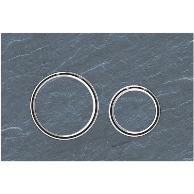 Geberit Sigma 50 Round betjeningsplate, skiffer/krom | 115.884.JM.1
