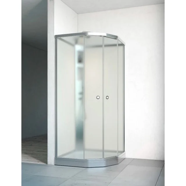 Macro Design Flow dusjkabinett med armatur, 81×81 cm, frostet glass, hvit profil | DKFSIB88VKLV Macro Design Flow dusjkabinett med armatur, 81×81 cm, frostet glass, hvit profil | DKFSIB88VKLV