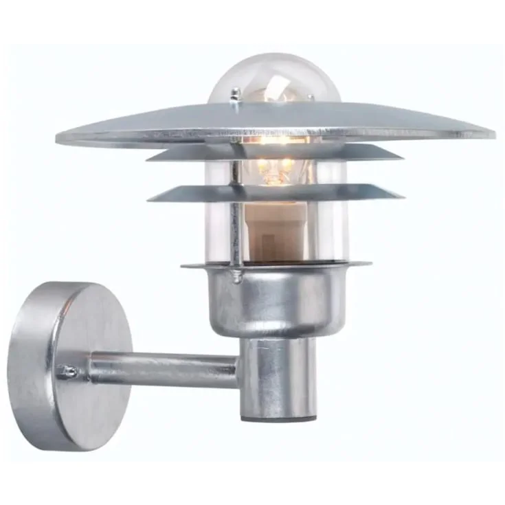 Norlys Larvik 690 vegglampe, LED max 9W, E27, IP55, galvanisert | 3101954 Norlys Larvik 690 vegglampe, LED max 9W, E27, IP55, galvanisert | 3101954