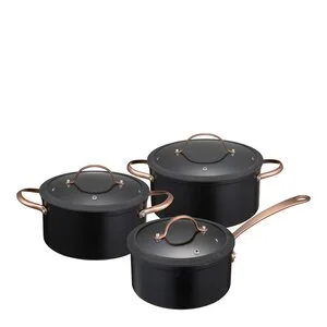 Black Copper grytesett 3 deler 1,5/3/4,5L keramisk svart/kobber v:1789797 Black Copper grytesett 3 deler 1,5/3/4,5L keramisk svart/kobber v:1789797