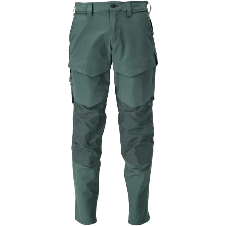 Mascot Customized arbeidsbukser med stretch, mørkegrønn, str. 82C48 | 22379-311-34_82C48