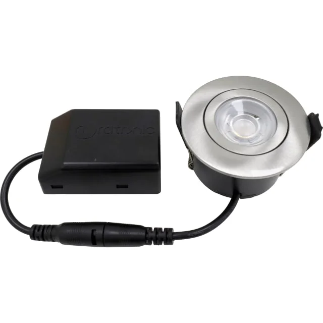 Nordtronic Low Profile Flexible utendørs downlight, Ø5,5 cm, børstet alu, 4000K | 35512524