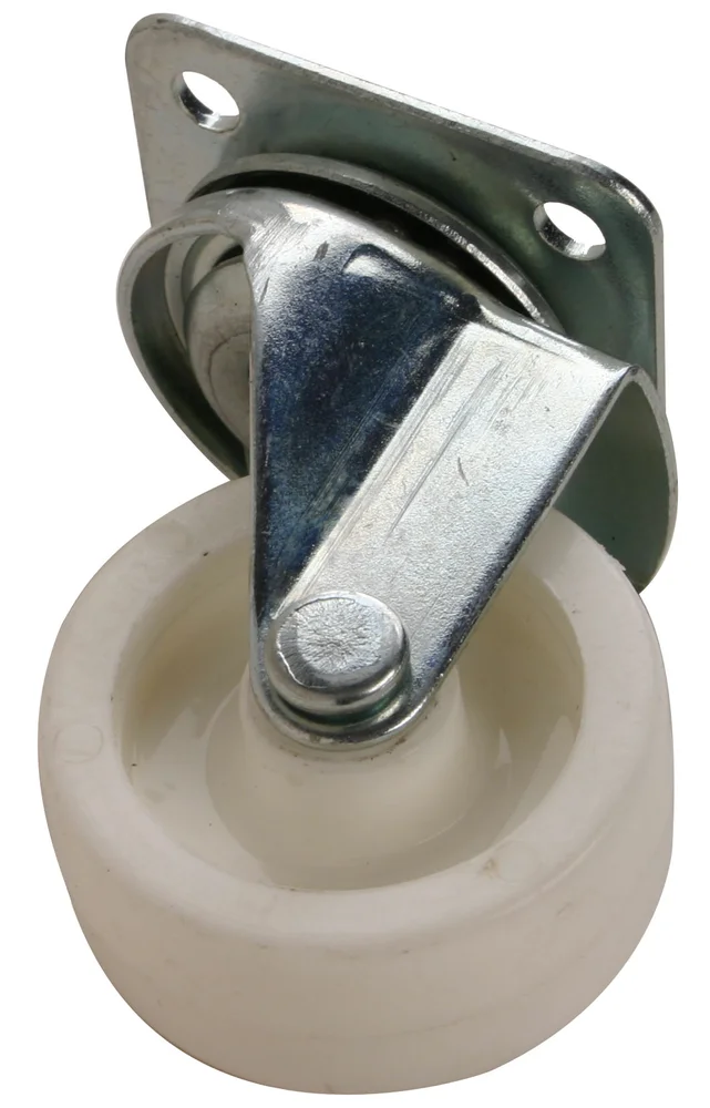 MØBELHJUL MED DREIEPLATE HVIT Ø40MM v:3174413