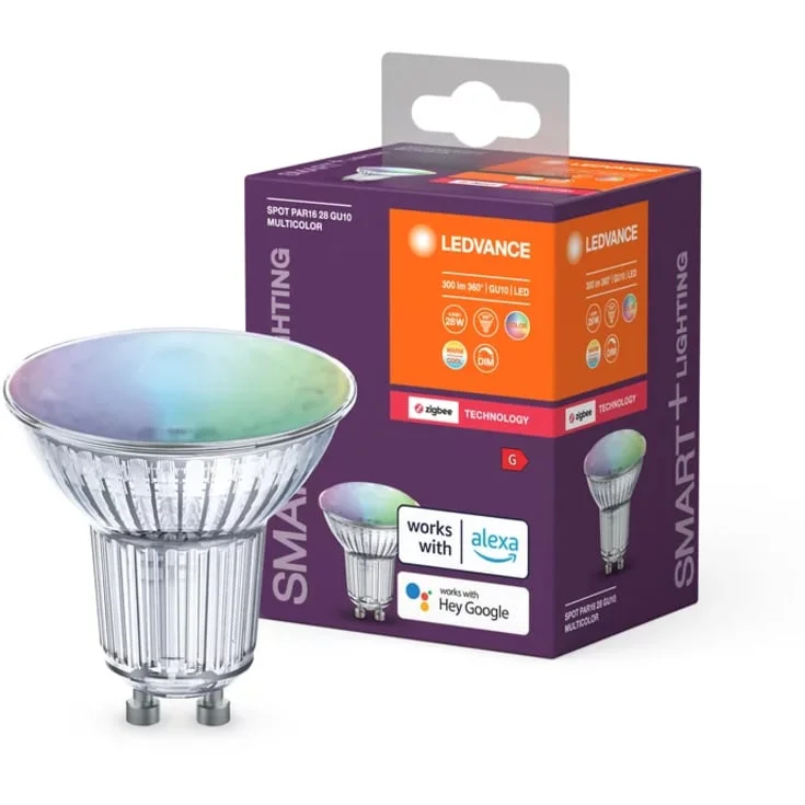 Ledvance Smart+ Zigbee GU10 spotpære, fargeendring + justerbar hvit | 4058075729186
