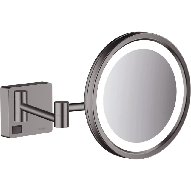 Hansgrohe AddStoris sminkespeil med lys, børstet sort krom | 41790340