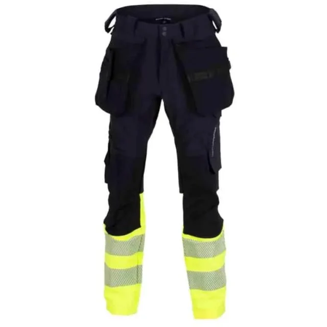 Bekken & Strøm Lillehammer 2.0 håndverksbukse, kl.1, unisex, str. KB50, HiVis, sort/gul | 612164