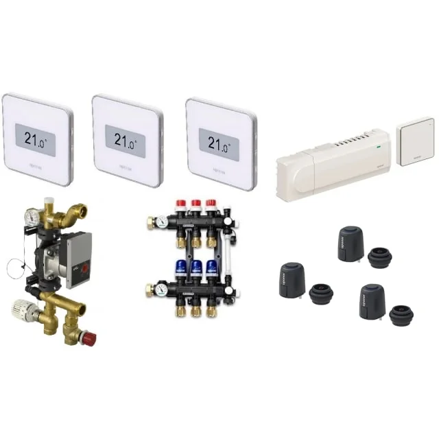 Uponor Smatrix Wave gulvvarmestyring, trådløs, 9 kretser | 1093024+9