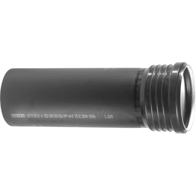 Wavin Sitech+ avløpsrør, Ø50 mm, 500 mm, plast, svart | 3097802