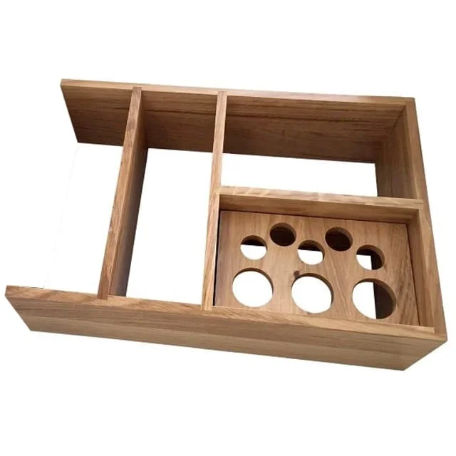 Linn Bad skuffeinnlegg, 20x9x34 cm, grunn skuff, eik | 71300
