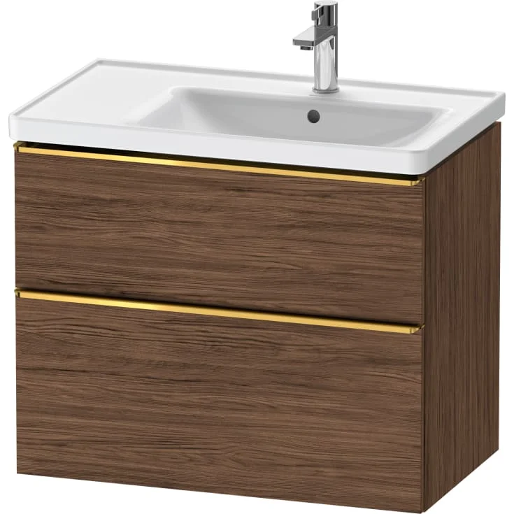 Duravit D-Neo servantskap, 78,4×45,2 cm, mørk valnøtt/gull | DE4358034210000 Duravit D-Neo servantskap, 78,4×45,2 cm, mørk valnøtt/gull | DE4358034210000