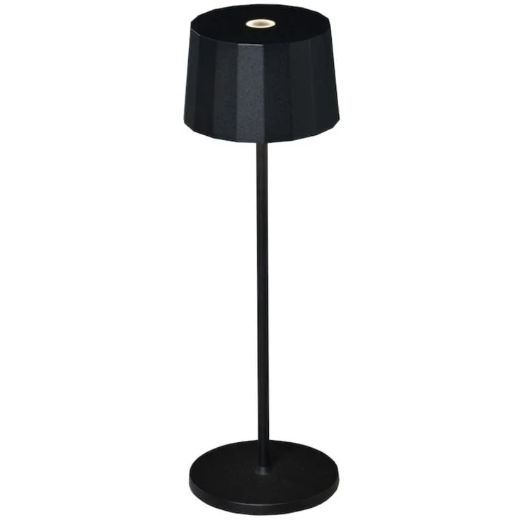 Konstsmide Positano oppladbar bordlampe utendørs, svart | 7813-750