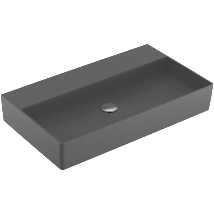 Villeroy & Boch Memento vegghengt servant, 80×47 cm, med CeramicPlus, grå | 4A2283I4