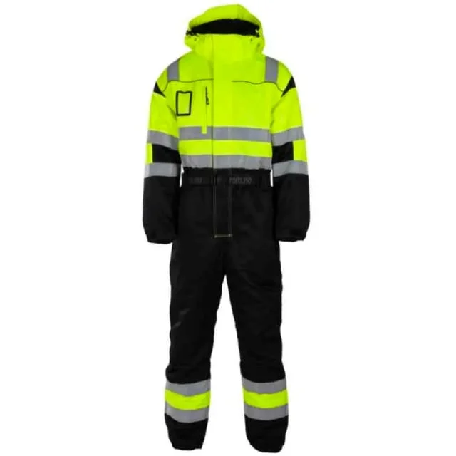 Bekken & Strøm Dokka vinterkjeledress, HiVis kl.3, unisex, str. L, gul/sort | 653030