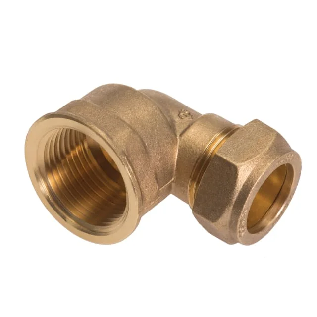 Kompresjons-vinkel m/muffe, 22 mm x 1" | G051020403--