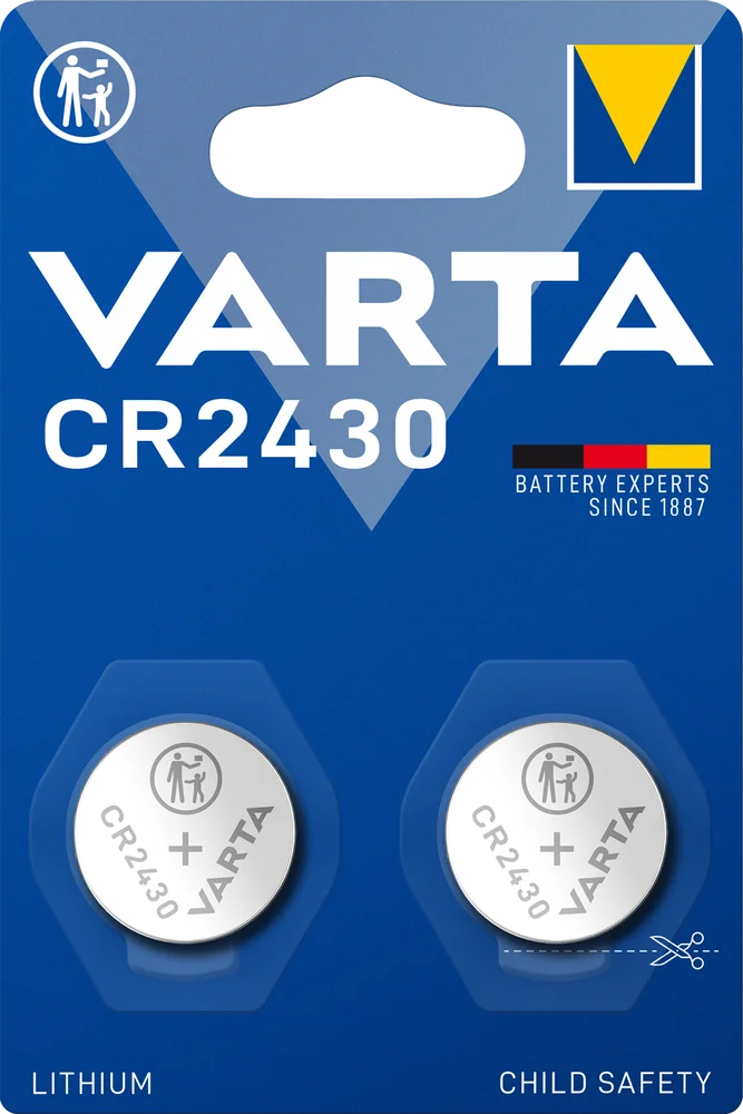 Batteri LITHIUM Coin CR2430 2stk v:9299081