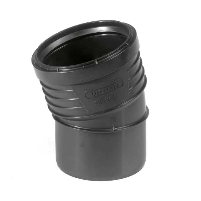 Wavin Sitech+ avløpsbend, 15°, Ø90 mm, plast, svart | 2211818 Wavin Sitech+ avløpsbend, 15°, Ø90 mm, plast, svart | 2211818