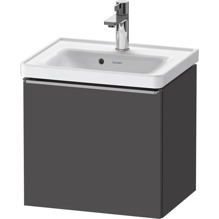 Duravit D-Neo servantskap, 48,4x37,2 cm, matt grafittgrå/stål | DE4248070490000