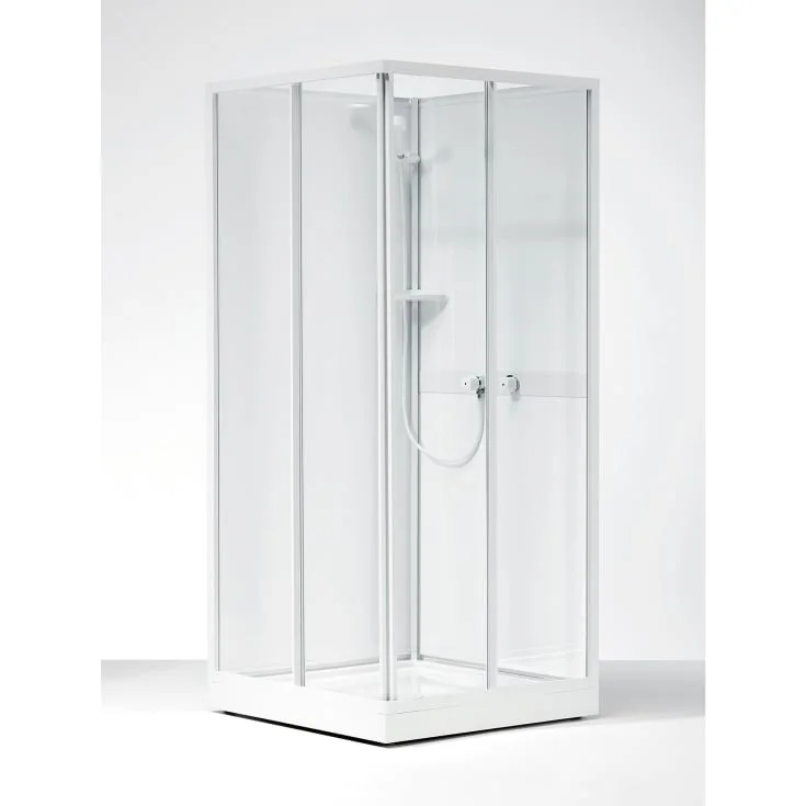 Contura Next NKH dusjkabinett 80×80 cm, hvit profil, klart glass | 655090 Contura Next NKH dusjkabinett 80×80 cm, hvit profil, klart glass | 655090