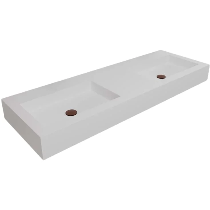 Scandtap Solid SW5 håndvask, 140x47,5 cm, mat hvid | 46105