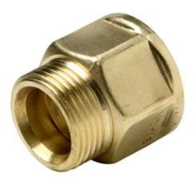 Wavin messing overgangsnippel, 3/4" | 0660205