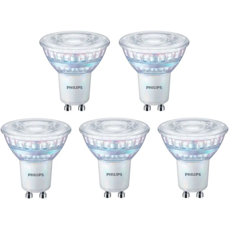 Philips Master Value GU10 spotlight, 2700K, 3,7W, 5-pk | 929004247952 Philips Master Value GU10 spotlight, 2700K, 3,7W, 5-pk | 929004247952