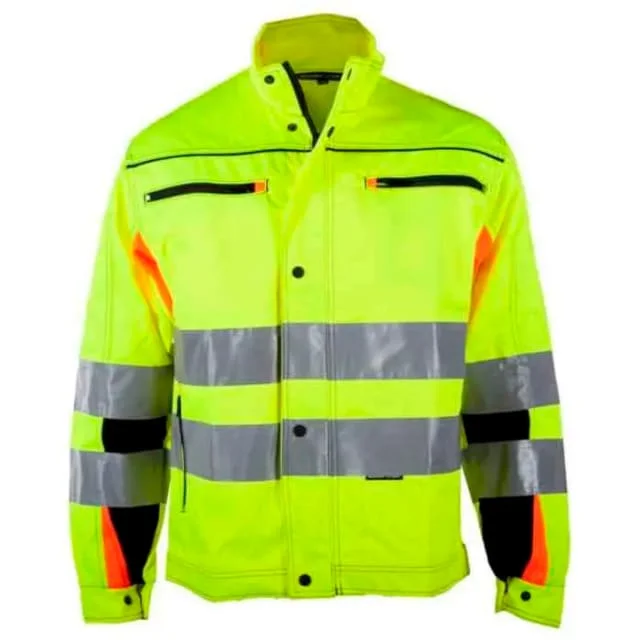 Bekken & Strøm Bergset arbeidsjakke, HiVis kl.3, unisex, str. 46, gul/sort | 646560 Bekken & Strøm Bergset arbeidsjakke, HiVis kl.3, unisex, str. 46, gul/sort | 646560