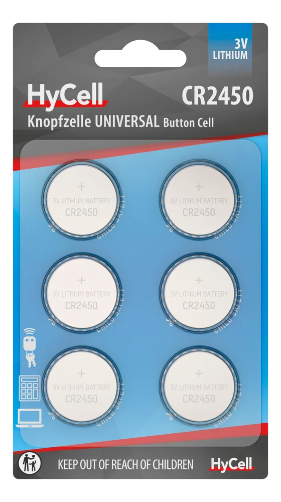 Knappcellebatteri CR2450 6stk v:8329240 Knappcellebatteri CR2450 6stk v:8329240
