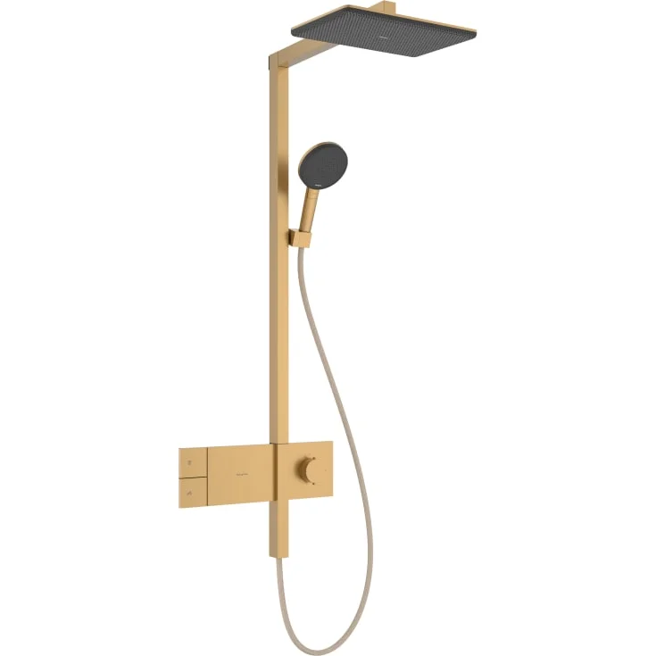 Hansgrohe Raindance Alive Q Showerpipe dusjsett, vannsparende, børstet bronse | 24581140