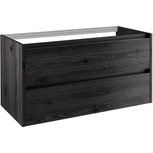 Korsbakken Eris servantskap, med 2 skuffer, soft-close, 99,4x45,5 cm, sort eik | 340103100