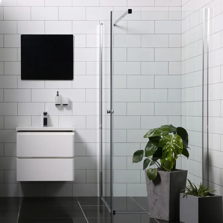 Bathlife Allsidig dusjhjørne, 70×80 cm, klart glass, sølv profil | 40728481