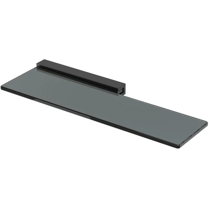 Dansani Reach glasshylle, 40x13,7 cm, sort/tonet glass | 325900000