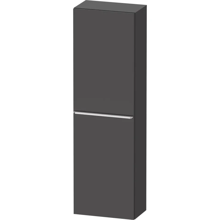 Duravit D-Neo høyskap, 40x132 cm, venstre, matt grafittgrå/krom | DE1318L10490000
