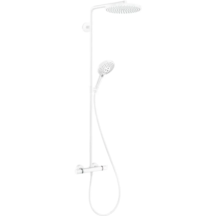 Hansgrohe Raindance Select S 240 Powderrain dusjsett, matt hvit | 27633700