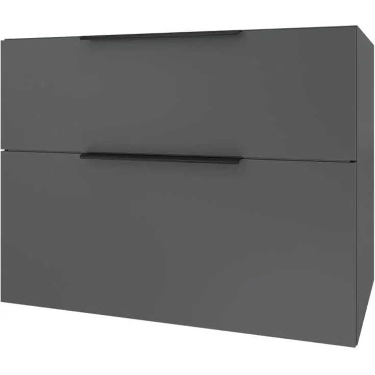 Korsbakken BIG servantskap, med 2 skuffer, soft-close, 99x45,5 cm, grå matt | 330160100