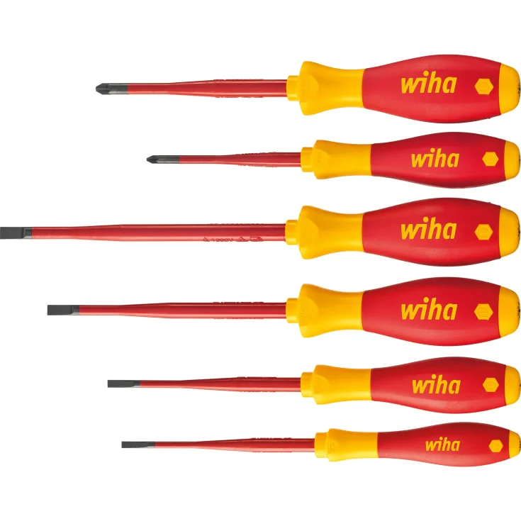 Wiha Slimfix skrujernsett 6 deler 1000 Volt | 617166