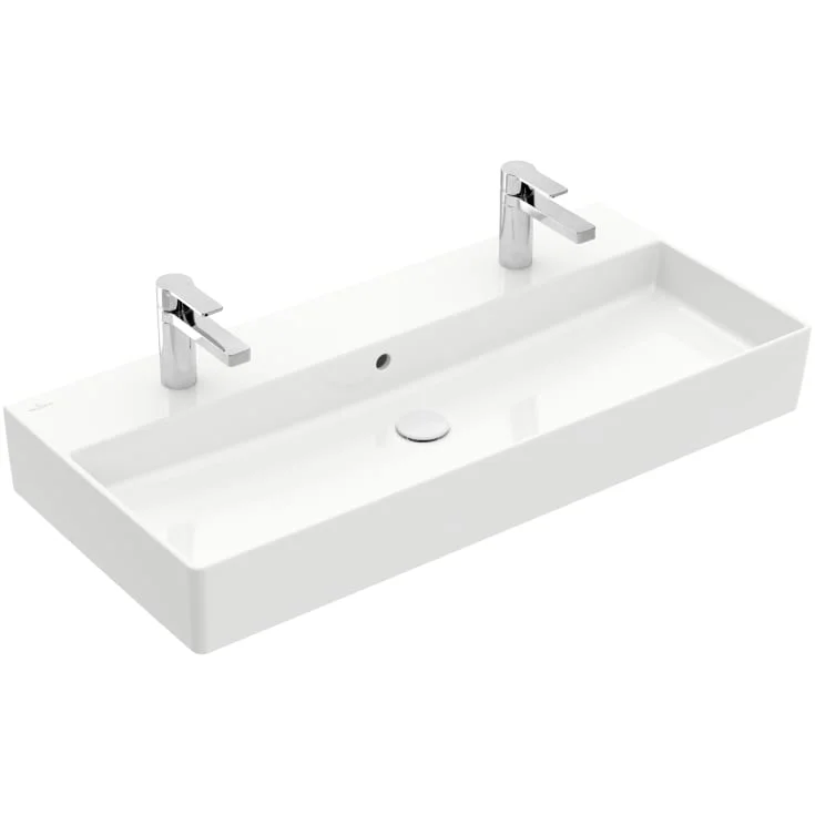 Villeroy & Boch Memento vegghengt servant, 100×47 cm, hvit | 4A22A401