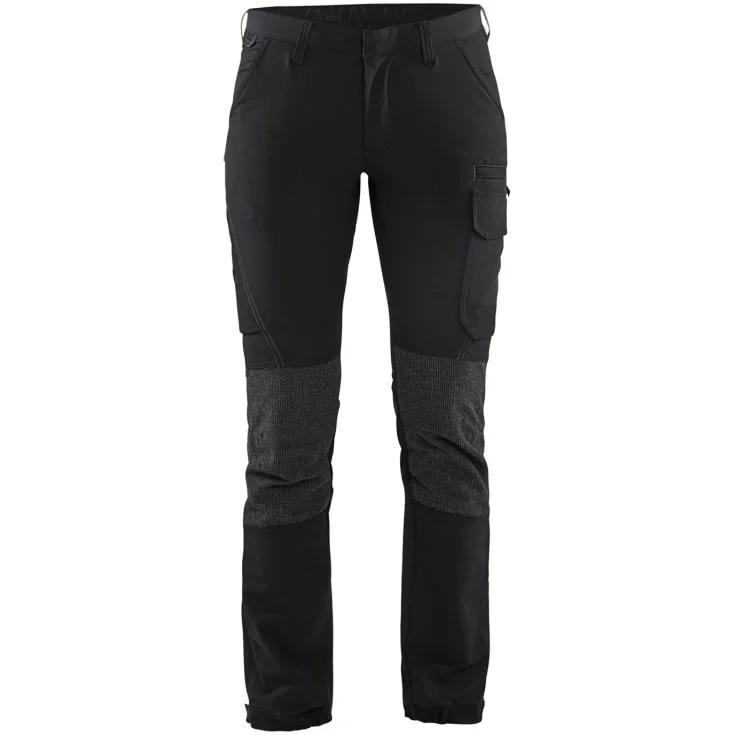 Blåkläder Workwear 7122 servicebukser med 4-veis stretch, dame, sort/grå, str. D19 | 7122-1645-9998_D19