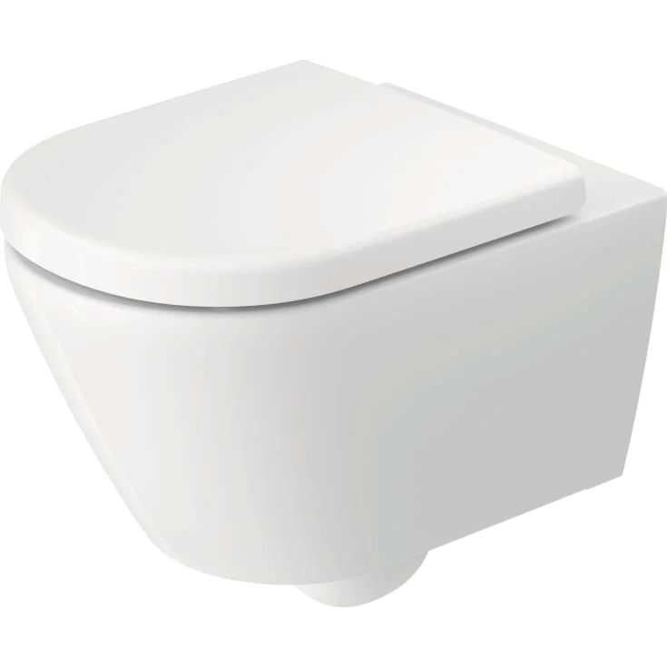 Duravit D-Code vegghengt toalett, uten skyllekant, hvit | 613269200+pakke Duravit D-Code vegghengt toalett, uten skyllekant, hvit | 613269200+pakke