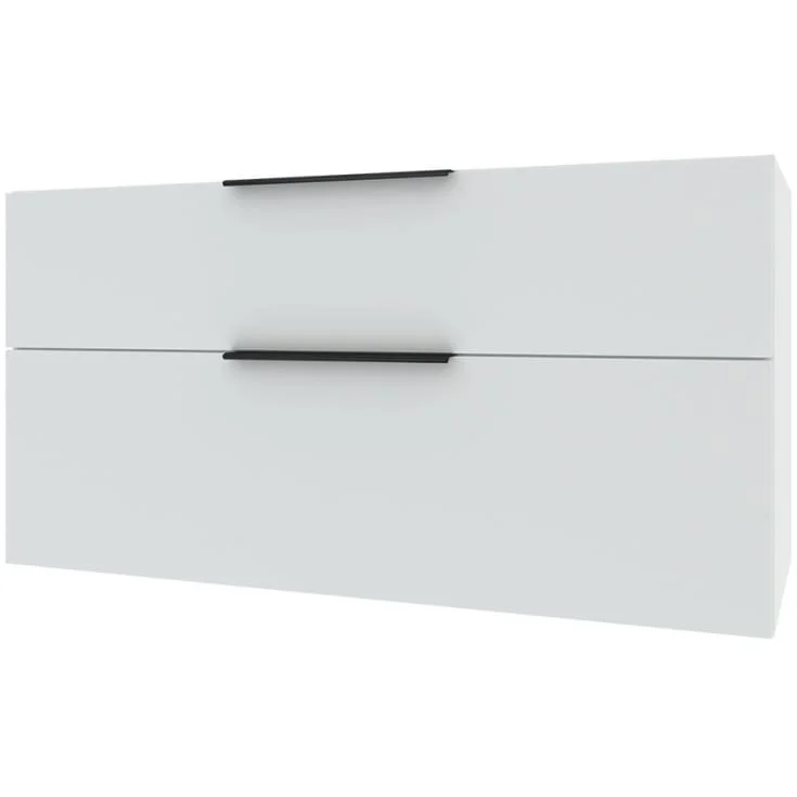 Korsbakken BIG servantskap, med 2 skuffer, dobbel, soft-close, 119x45,5 cm, hvit matt | 330102121