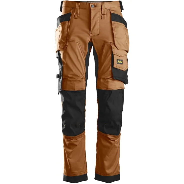 Snickers 6241 AllroundWork arbeidsbukse med stretch, brun/sort, str. 192 | 6241-1204_192