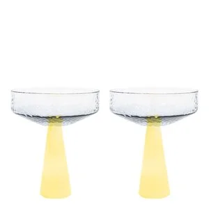 Claude champagneglass 25 cl 2 stk lyseblå/gul v:2509723 Claude champagneglass 25 cl 2 stk lyseblå/gul v:2509723