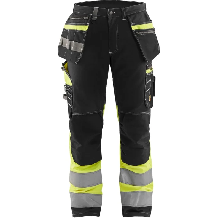 Blåkläder Workwear 1794 håndverkerbukser med 2-veis stretch, hi-vis gul/sort, str. C50 | 1794-1370-9933_C50