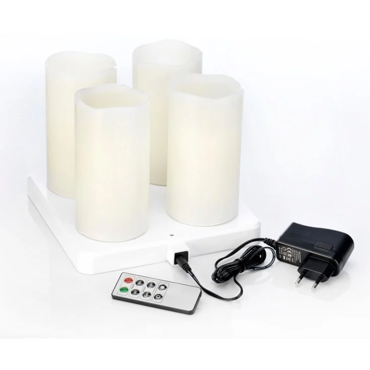 Duni oppladbare LED kubbelys, farget lys, 4 stk. | 174432 Duni oppladbare LED kubbelys, farget lys, 4 stk. | 174432