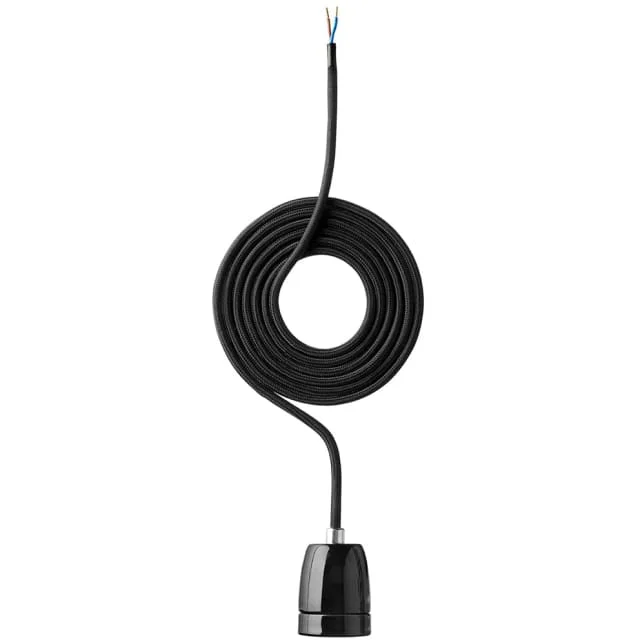 Nielsen P7 fatningssett, 2 meter, svart | 951125
